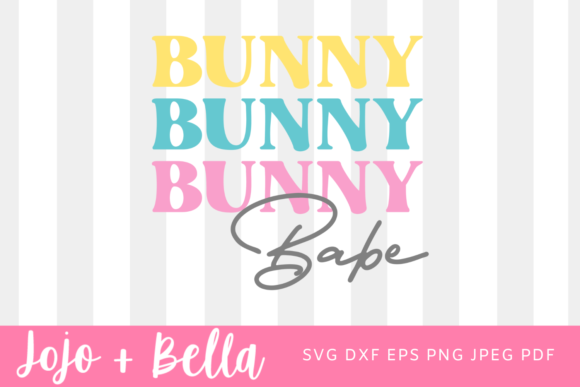 Bunny Babe Easter Graphics for Crafts and Digital Selling