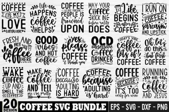 Coffee SVG Design Bundle: Graphics for Crafts