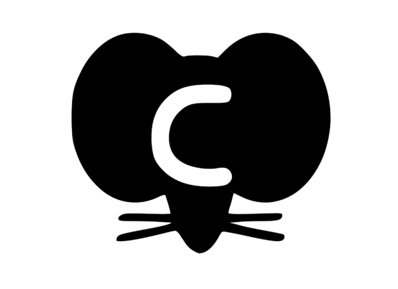 Cute Cartoon Mouse with Mono C: Graphics for Crafts