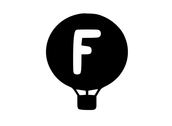 Hot Air Balloon with Mono F: Graphics for Crafts