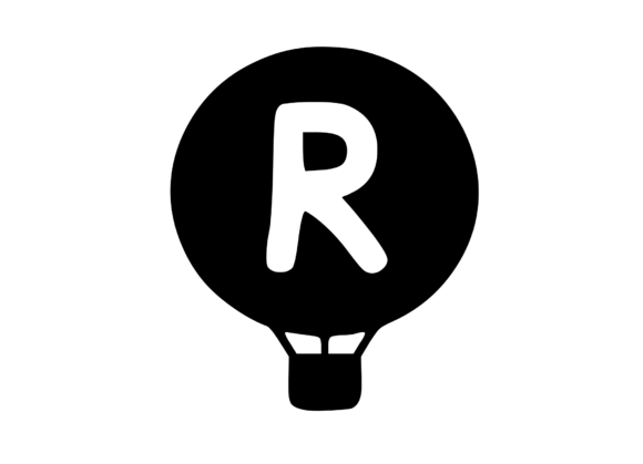 Hot Air Balloon with Mono R: Graphics & Crafts Asset