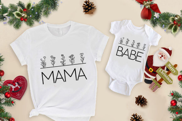 Mama and Babe Shirt SVG: Graphics for Crafts Blogs