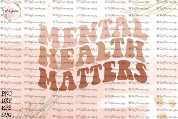 Mental Health Matters Retro SVG: Graphics for Crafts