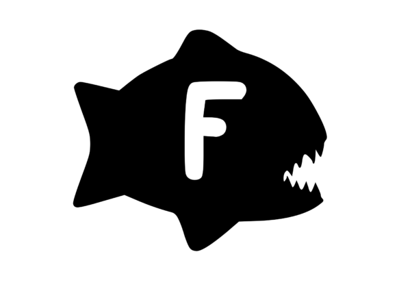 Piranha Fish with Playful Mono F: Graphics & Crafts Review