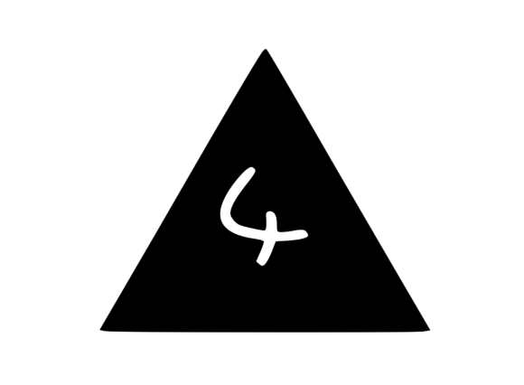 Triangle Shape with Playful Mono 4 for Graphics and Crafts