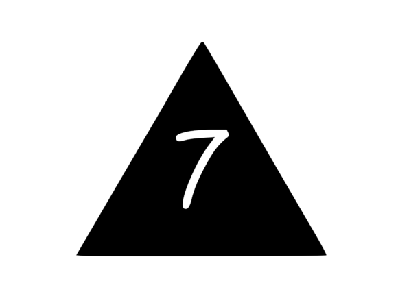 Triangle Shape with Playful Mono 7 Graphics for Crafts