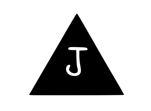Triangle Shape with Playful Mono J: Graphics for Crafts