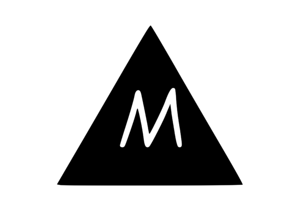 Triangle Shape with Playful Mono M: Graphics for Crafts