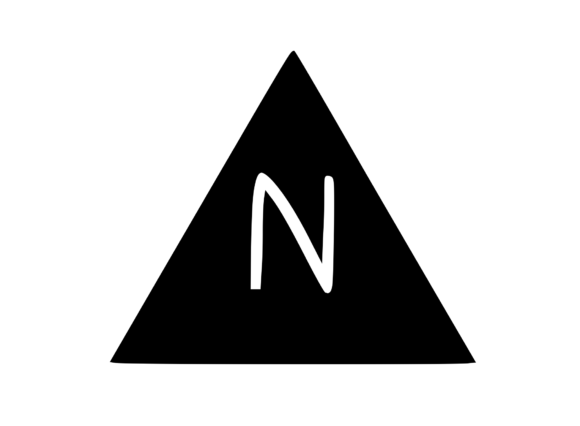 Triangle Shape with Playful Mono N: Graphics for Crafts