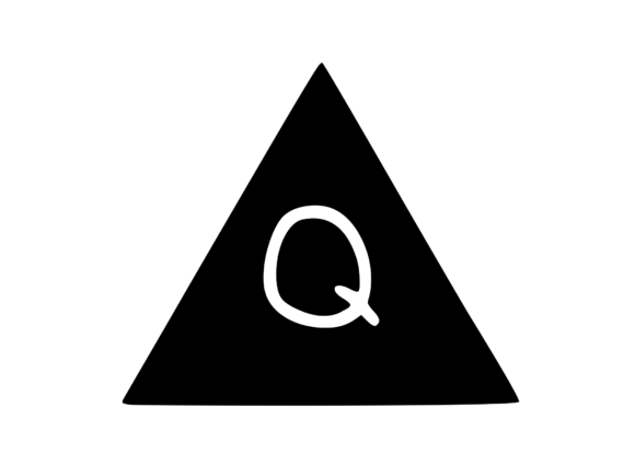 Triangle Shape with Playful Mono Q: Graphics & Crafts