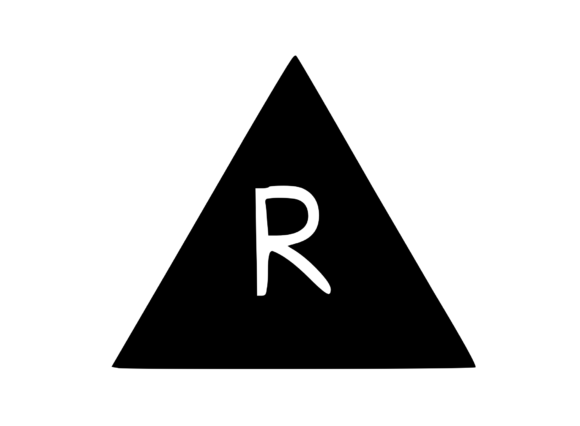 Triangle Shape with Playful Mono R: Graphics & Crafts