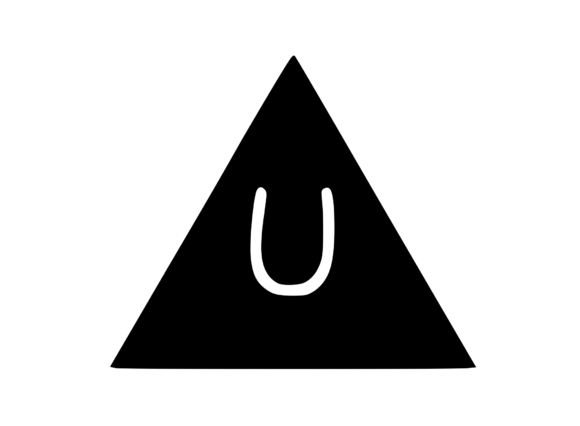 Triangle Shape with Playful Mono U: Graphics for Crafts
