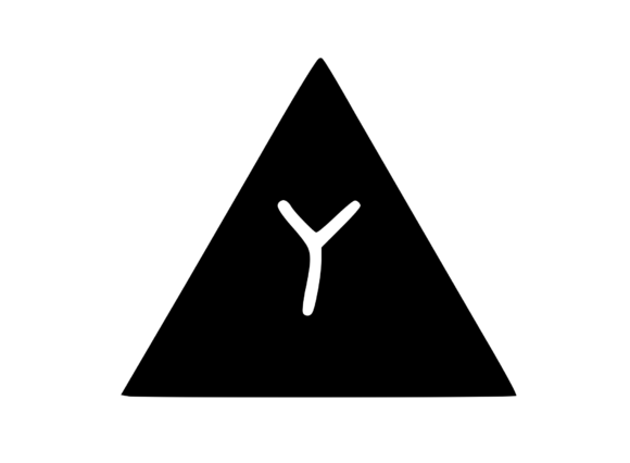Triangle Shape with Playful Mono Y: Graphics & Crafts
