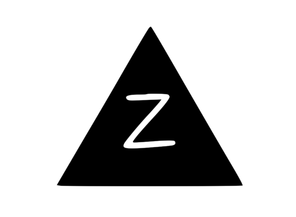 Triangle Shape with Playful Mono Z: Graphics & Crafts