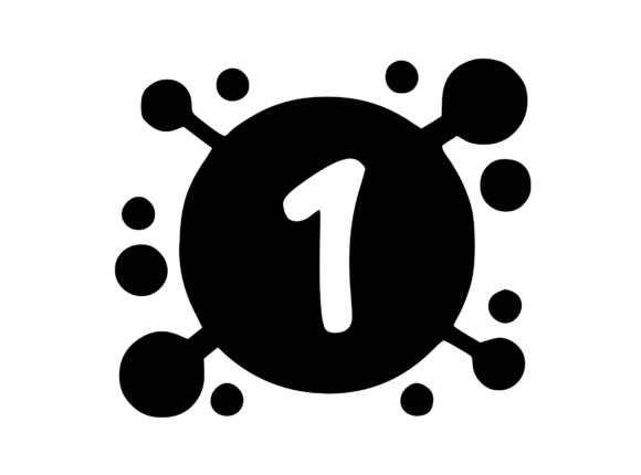 Viral Bacterial Germ with Mono 1 Graphics for Crafts