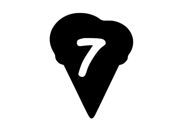 Yummy Ice Cream Cone with Mono 7: Graphics & Crafts Asset